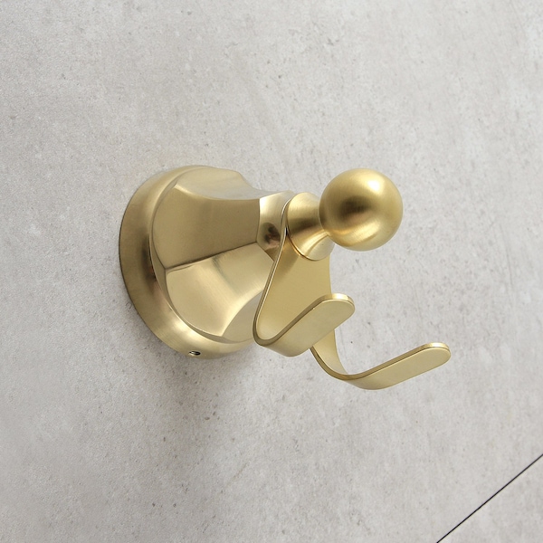 Robe Hook, Brushed Brass